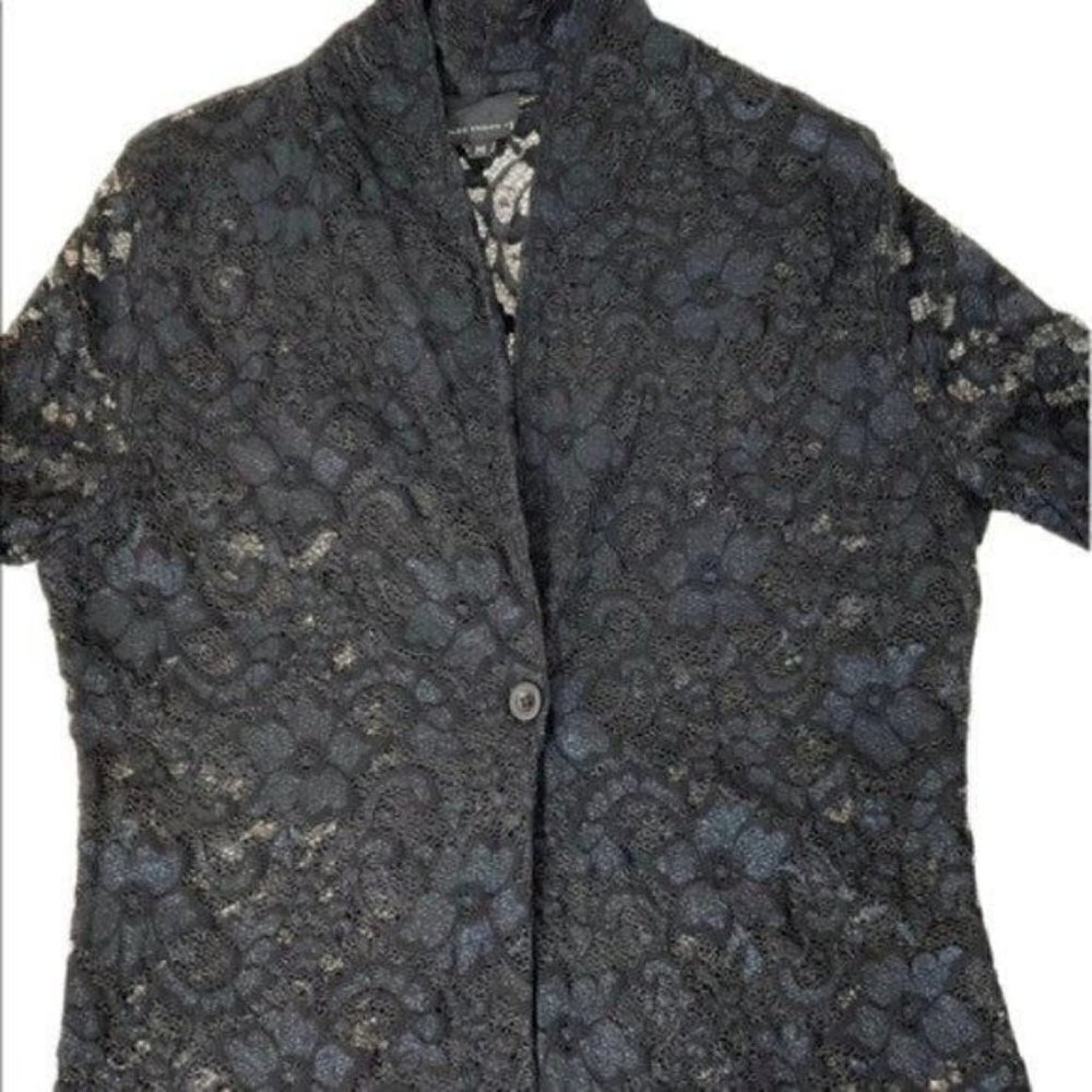 Vintage Also Know As Sheer floral one button closure blouse top size Medium - Picture 10 of 13